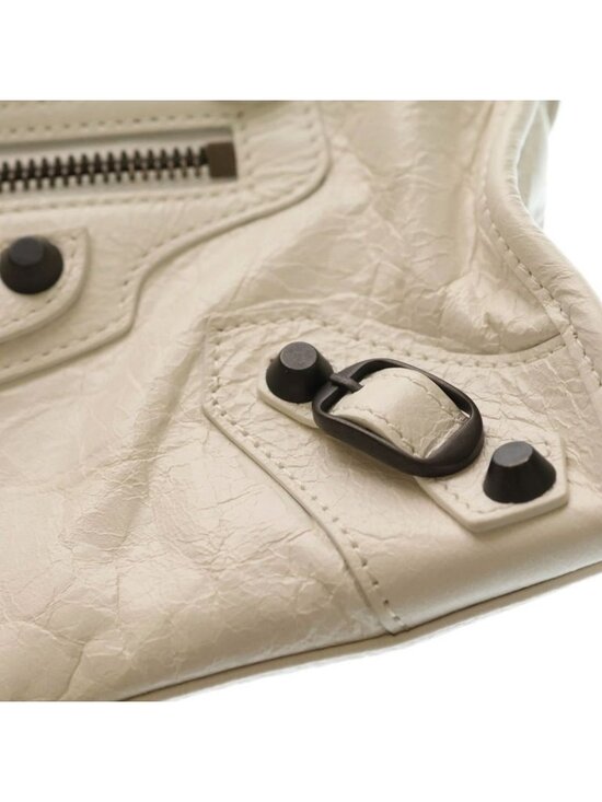 Balenciaga le City Nano Leather 2-Way Bag Blanc White - Picture 6 of 6